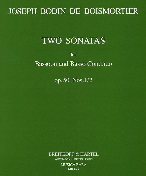 J.B. Boismortier: Sonaten op.50/1-2<br>e-moll + G-Dur für Fagott + BC