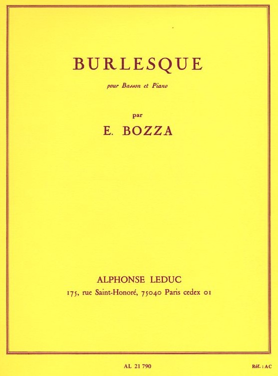 E. Bozza: Burlesque<br>fr Fagott + Klavier