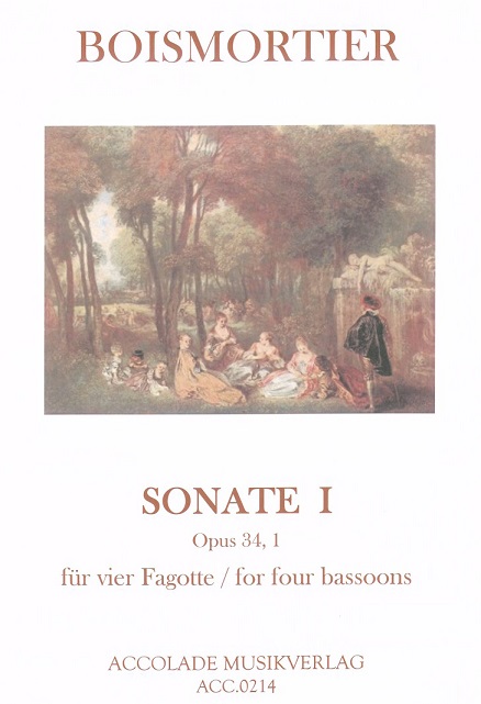 J.B. Boismortier(1689-1755): Sonate I<br>für 3 Fagotte + Kontrafagott