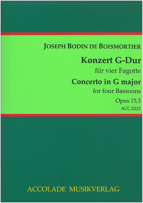 J.B. Boismortier(1689-1755):<br>Concerto III op. 15/3 für 4 Fagotte