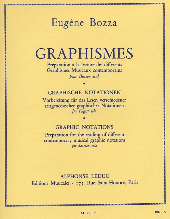 E. Bozza: Graphismes - für Fagott<br>Lesen zeitgenössischer Notation