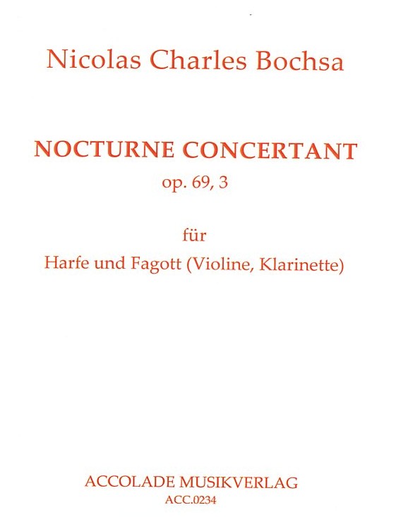 Ch. Bochsa:  Nocturne Concertante<br>op. 69/3 -  für Fagott + Harfe