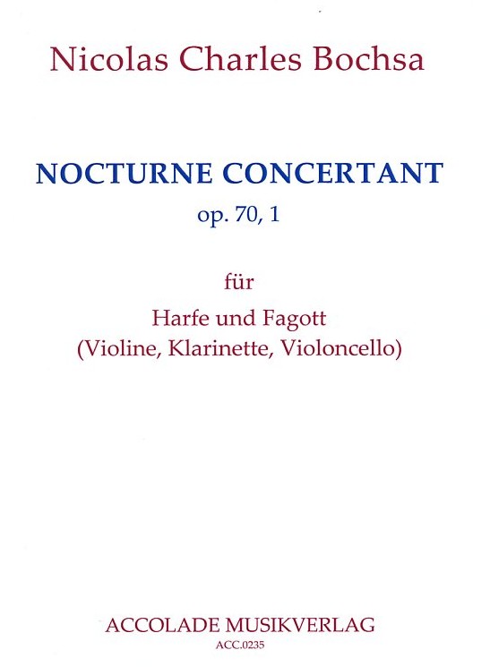 Ch. Bochsa:  Nocturne Concertante<br>op. 70/1 -  für Fagott + Harfe