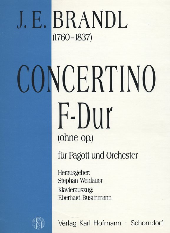 Joh. Brandl: Concertino F-Dur fr<br>Fagott + Orchester - KA