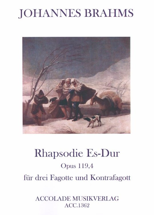 J. Brahms(1833-1897): Rhapsodie Es-Dur<br>op. 119/4 - drei Fagotte + Kontrafagott