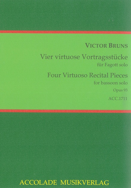 V. Bruns: Vier virtuose Vortragsstcke<br>op. 93 - Fagott solo