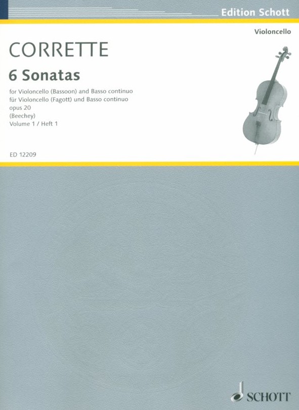M. Corette: 6 Sonaten - Fagott + BC<br>op. 20 - Band 1 - Delices de la Solitude