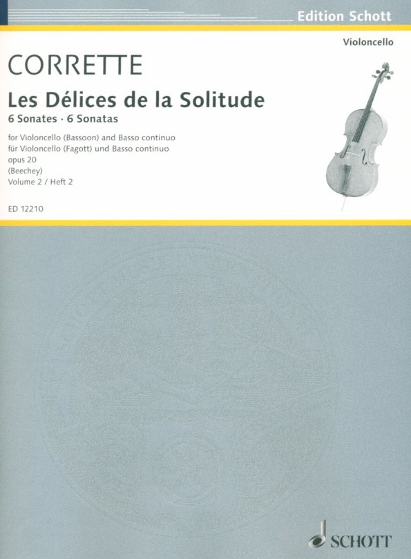 M. Corette: 6 Sonaten - Fagott + BC<br>op. 20 - Band 2 - Delices de la Solitude