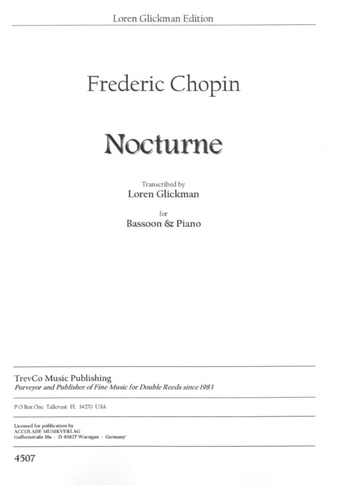 F. Chopin: Nocturne - gesetzt fr<br>Fagott + Klavier