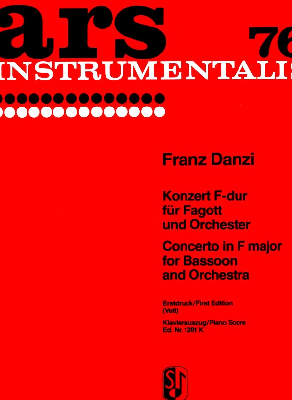 F. Danzi: Konzert F-Dur fr Fagott +<br>Orchester, Hgb: Joachim Veit - KA