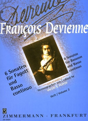 F. Devienne: 6 Sonaten fr Fagott + BC<br>Band 2 (Es, e, G) -Herausgeber: V. Popov