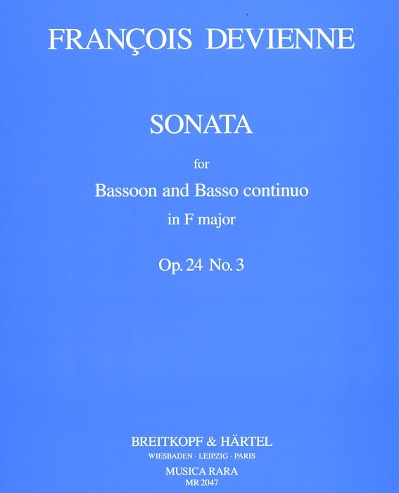 F. Devienne: Sonata in F-Dur<br>op. 24, no. 3 - Fagott + BC/MR
