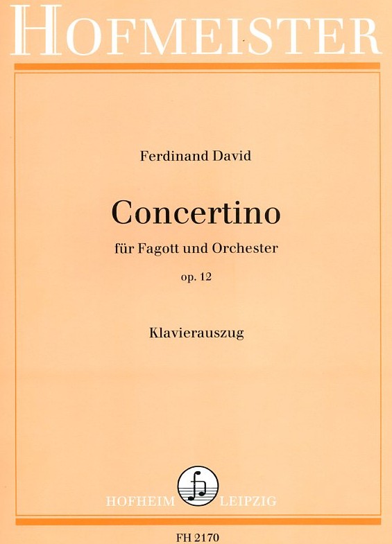 F. David: Concertino op.12 für<br>Fagott + Orchester - KA (Hofmeister)