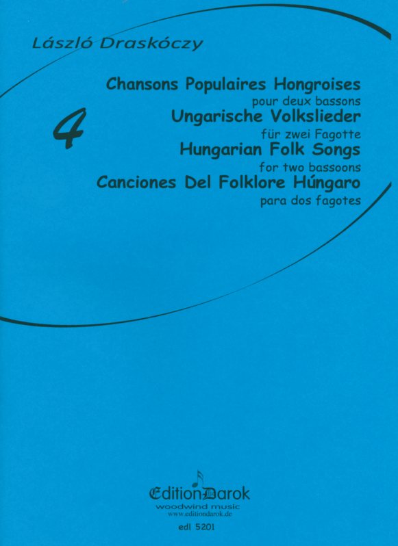 L. Draskoczy: Ungarische Volkslieder<br>fr 2 Fagotte