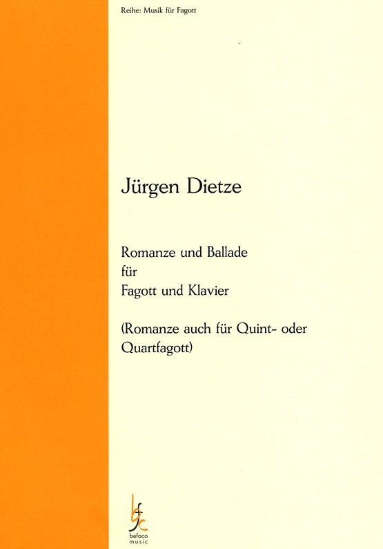 J. Dietze: Romanze + Ballade fr<br>Fagott (Fagottino) + Klavier