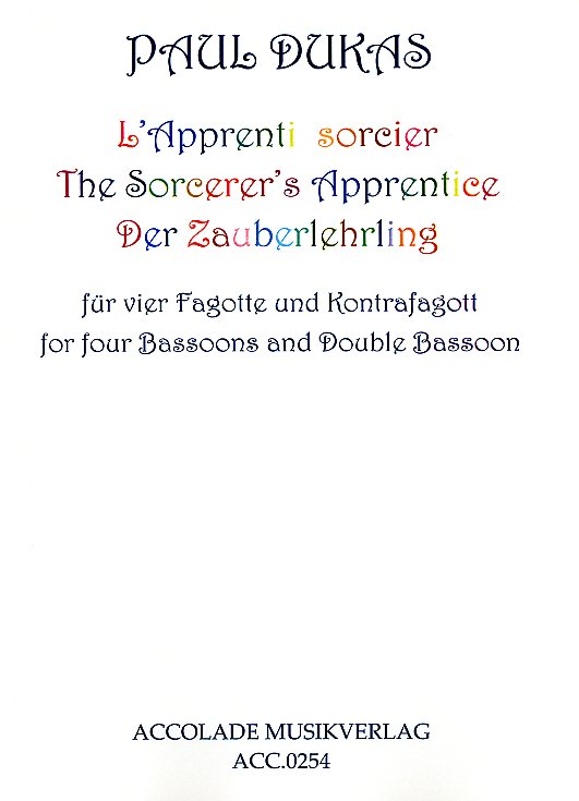 P. Dukas(1865-1935): Der Zauberlehrling<br>fr 4 Fagott + Kontrafagott