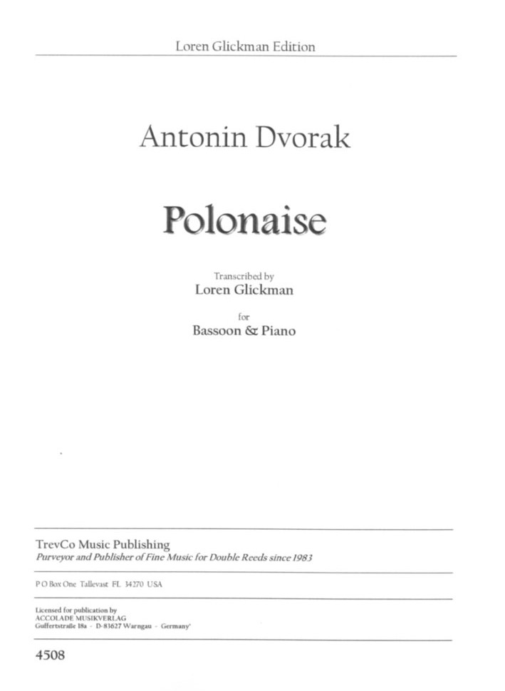 A. Dvorak: Polonaise - gesetzt für<br>Fagott + Klavier