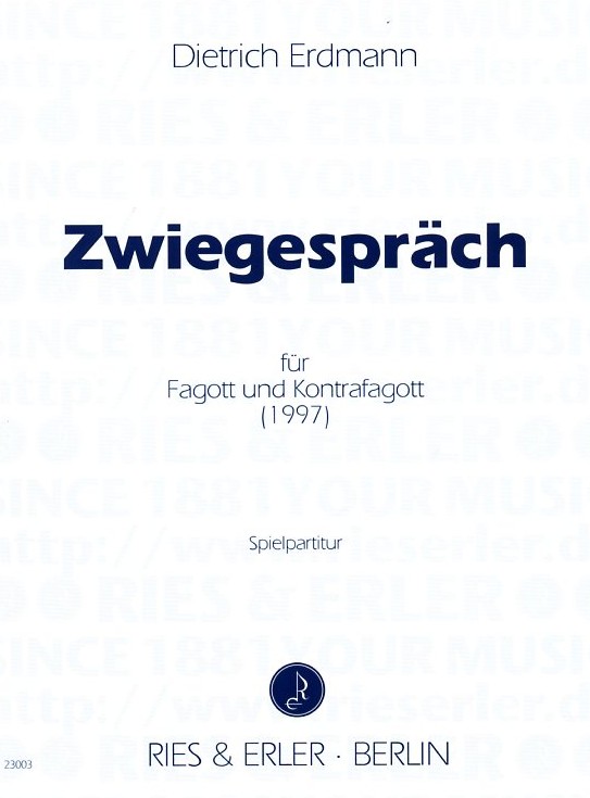 D. Erdmann: &acute;Zwiegesprch&acute; fr Fagott<br>+ Kontrafagott