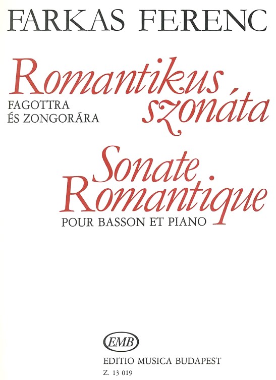 F. Farkas(*1905): Sonata romatique<br>fr Fagott + Klavier