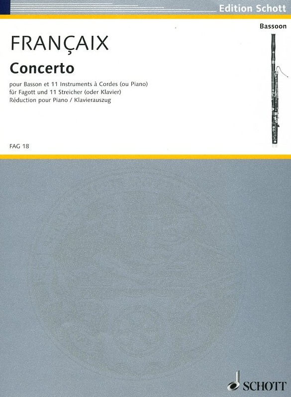 J. Francaix: Concerto (1979/1980) fr<br>Fagott + Orch. - KA