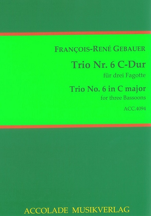 F. Gebauer: Trio No. 6 - C-Dur<br>fr 3 Fagotte