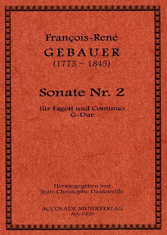 F. Gebauer(1773-1845): Sonate G-Dur<br>No. 2 - Fagott + BC