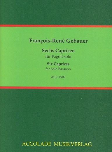 F. Gebauer: &acute;6 Caprices&acute; fr Fagott Solo<br>