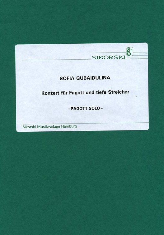 S. Gubaidulina: Concerto für Fagott +<br>Orchester / Solostimme (Stimmen Leihmat)