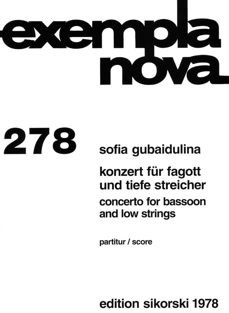 S. Gubaidulina: Concerto für Fagott +<br>Orchester / Partitur (Stimmen Leihmat)