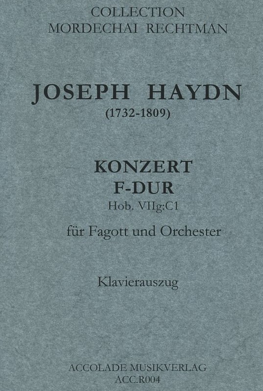 J. Haydn: Konzert F-Dur für Fagott<br>+ Orchester / KA