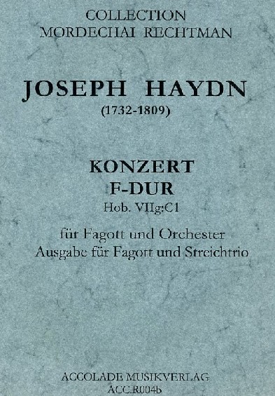 J. Haydn: Konzert F-Dur fr Fagott<br>+ Orch. - bearb. von M. Rechtmann fr