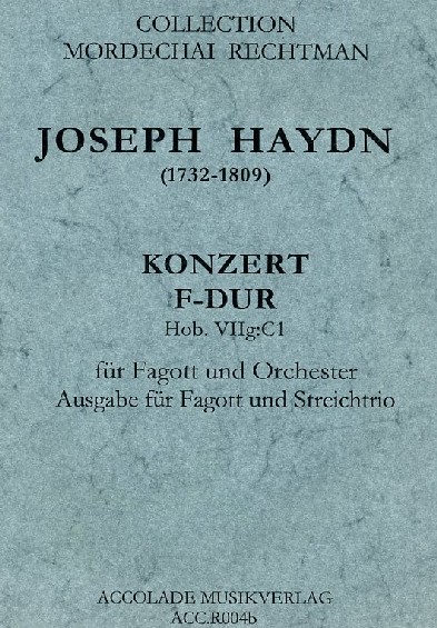 J. Haydn: Konzert F-Dur fr Fagott<br>+ Orch. - bearb. von M. Rechtmann fr