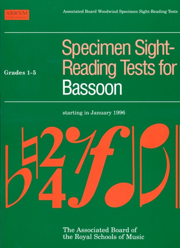 Specimen sight-reading test<br>for bassoon - Heft 1 - Teil 1-5