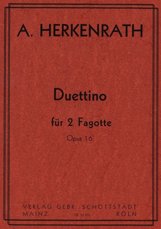 A. Herkenrath (*1970): Duettino op. 16<br>fr 2 Fagotte