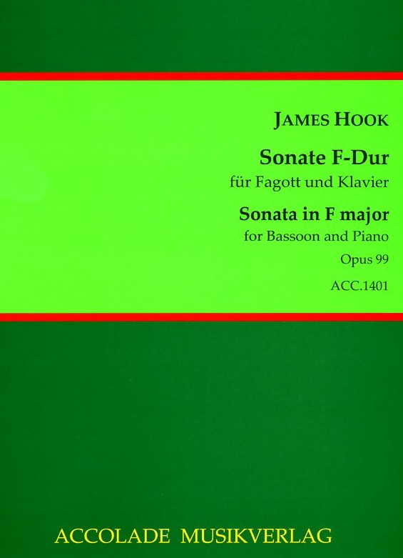 J. Hook(1746-1827): Sonate F-Dur op. 99<br>für Fagott + Klavier