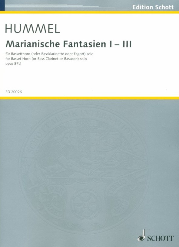 B. Hummel: Marianische Fantasien I-III<br>op. 87 d - Fagott solo
