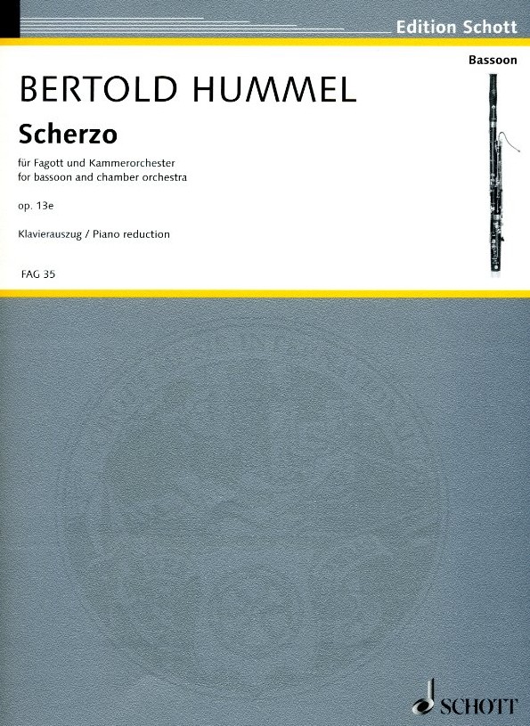 B. Hummel: Scherzo op. 13 e (1957)<br>Fagott + Kammerorch. - KA