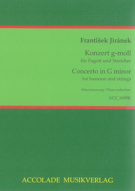 F. Jiranek(1698-1798): Konzert g-moll<br>für Fagott + Orchester - KA