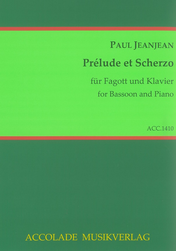 P. Jeanjean: Prlude et Scherzo<br>fr Fagott + Klavier (Accolade)