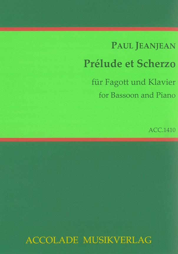 P. Jeanjean: Prlude et Scherzo<br>fr Fagott + Klavier (Accolade)