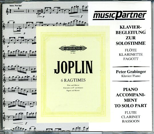 S. Joplin: 6 Ragtimes für Fagott +<br>Klavier - CD-Begleitung