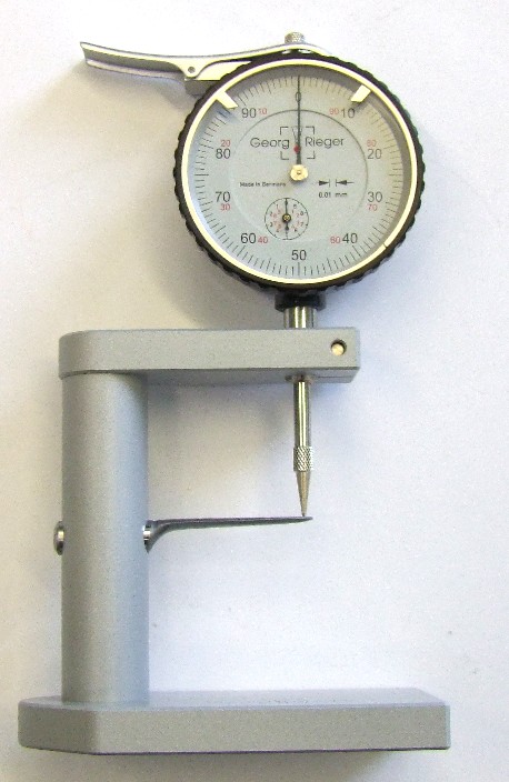 Messuhr für Fagottrohre - 1/100 mm<br>Messbereich - Hersteller: Rieger