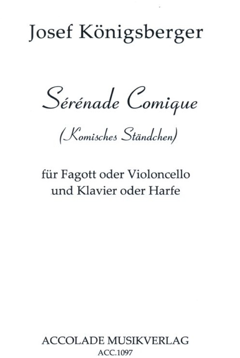 J. Knigsberger(*1879): Serenade Comique<br>fr Fagott + KLavier (Harfe)