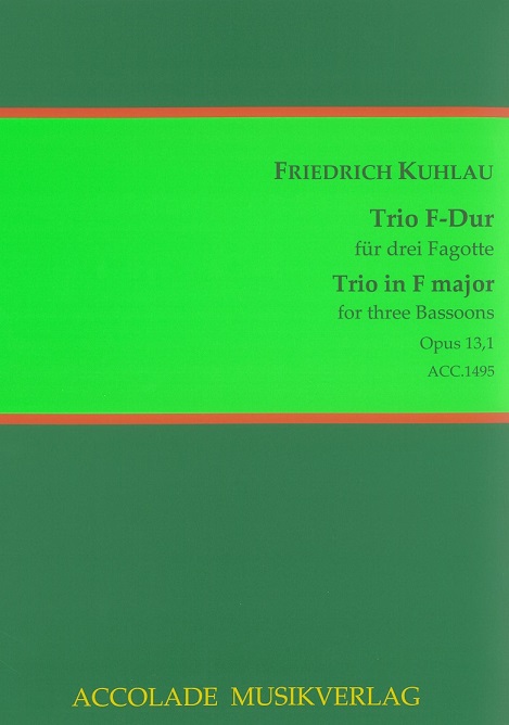 Fr. Kuhlau: Trio F-Dur op. 13/1<br>fr 3 Fagotte - Stimmen + Partitur