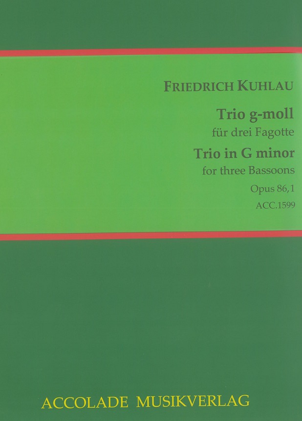 Fr. Kuhlau: Trio g-moll op. 86/1<br>für 3 Fagotte - Stimmen + Partitur