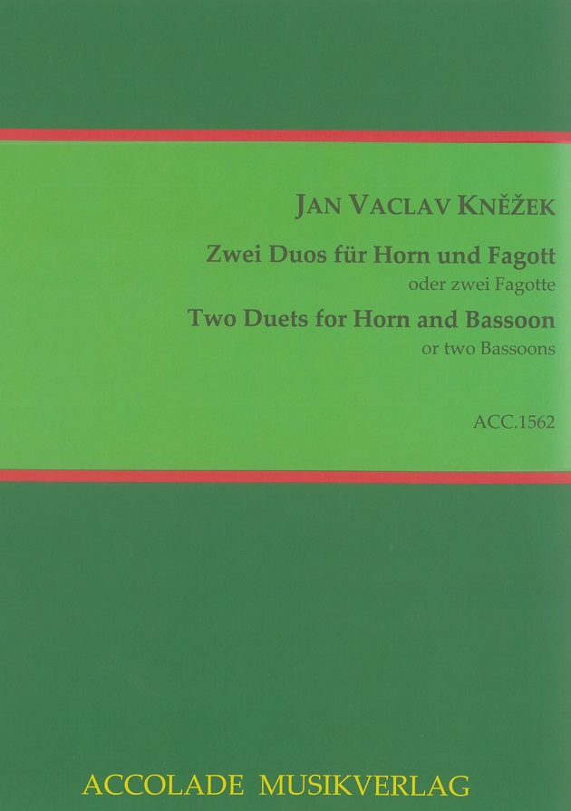 J.V. Knezek(1745-1806): 2 Duos für<br>Fagott + Horn (oder 2 Fagotte)