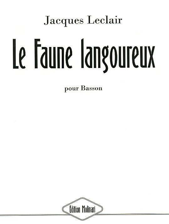 J. Leclair: Le Faune langoureux<br>Fagott solo
