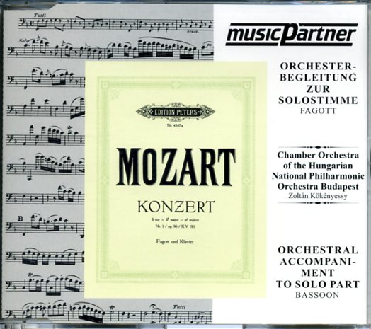 W.A. Mozart: Konzert B-Dur Fagott +<br>Orchester KV 191 - CD-Begleitung