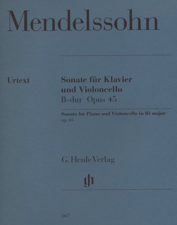 F. Mendelssohn-Bartholdy: Sonate B-Dur<br>op. 45/1 für Cello (Fagott) + Klavier