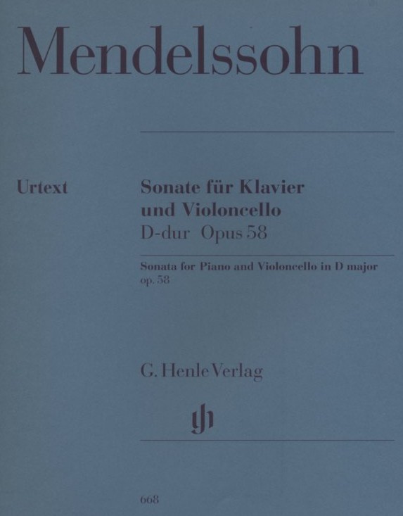 F. Mendelssohn-Bartholdy: Sonate D-Dur<br>op. 58/2 fr Cello (Fagott) + Klavier